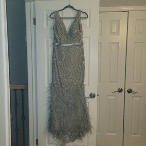 Basix Grey and Silver Gown Size 10